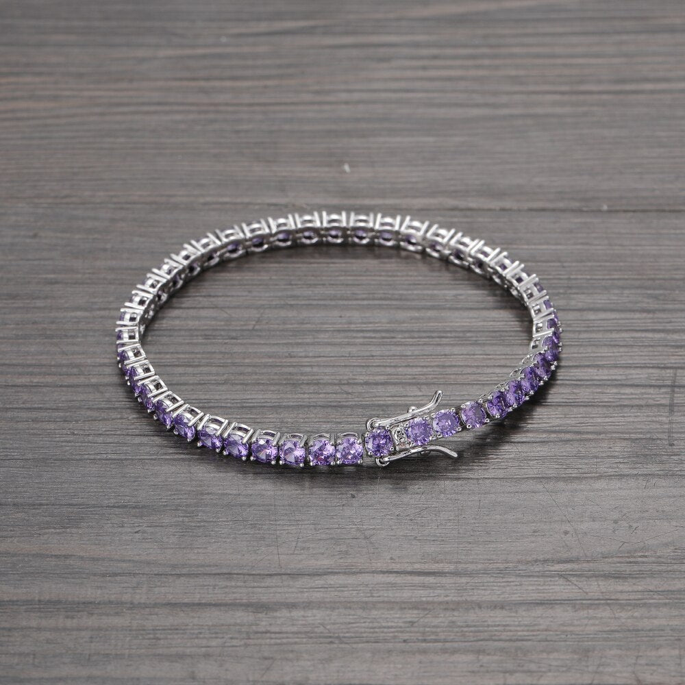 4MM TENNIS BRACELET light purple