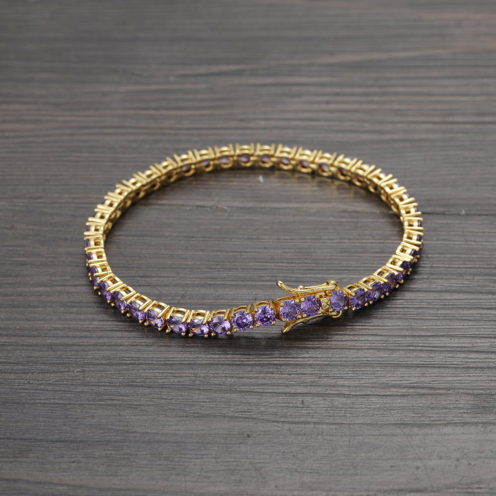 4MM TENNIS BRACELET light purple