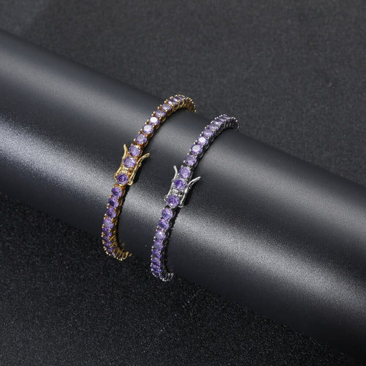 4MM TENNIS BRACELET light purple