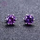 Simple Style Amethyst Stud Earrings