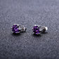 Simple Style Amethyst Stud Earrings