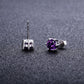 Simple Style Amethyst Stud Earrings