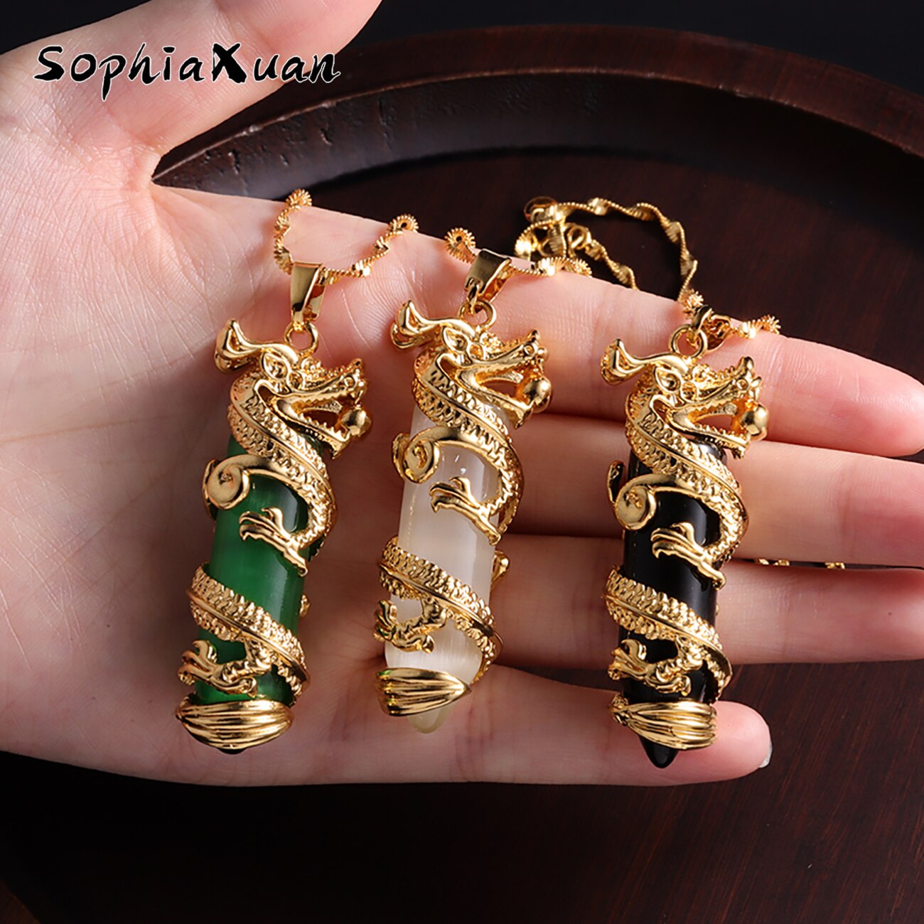 Sophiaxuan New Design Pendant Necklaces Female Women Men Gold Color