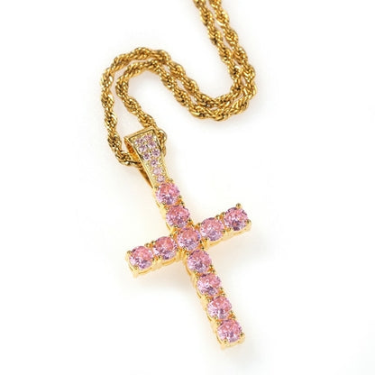 4MM TENNIS CHAIN with CROSS by Uwin