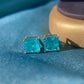Vintage 100% 925 Silver Paraiba Tourmaline Gemstone Birthstone Ear