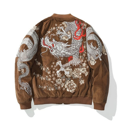 Winter 2022 New Embroidery Dragon And Phoenix Jacket Chinese Style