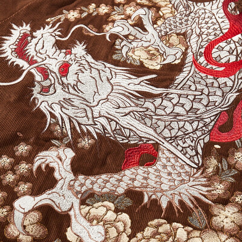 Winter 2022 New Embroidery Dragon And Phoenix Jacket Chinese Style