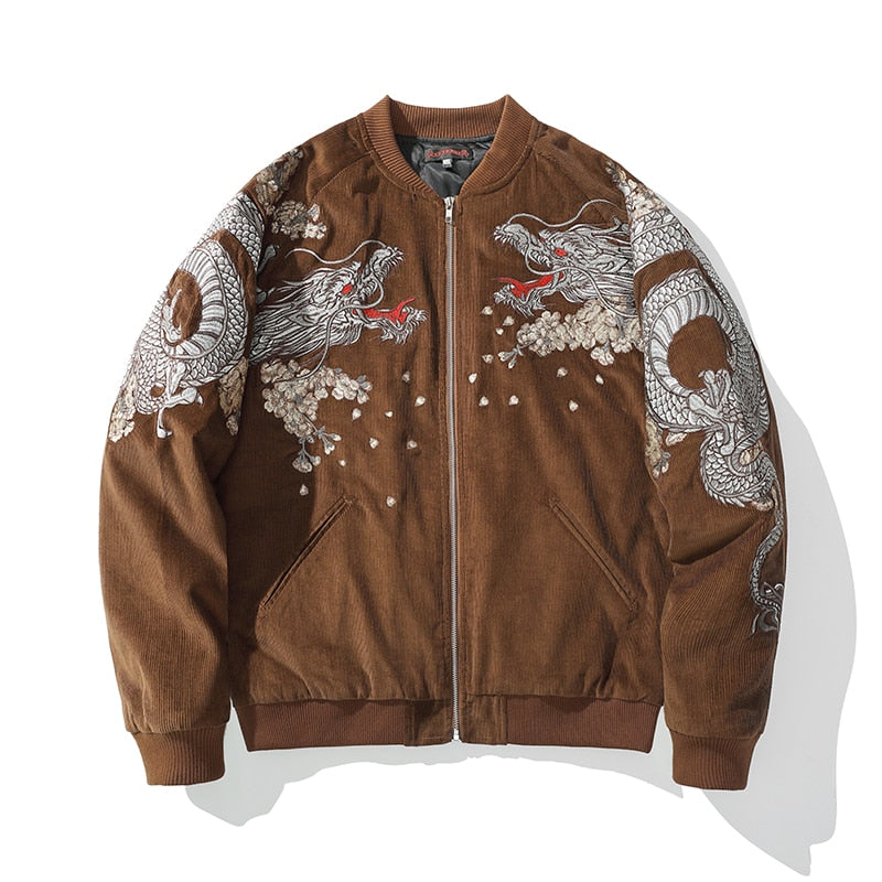 Winter 2022 New Embroidery Dragon And Phoenix Jacket Chinese Style