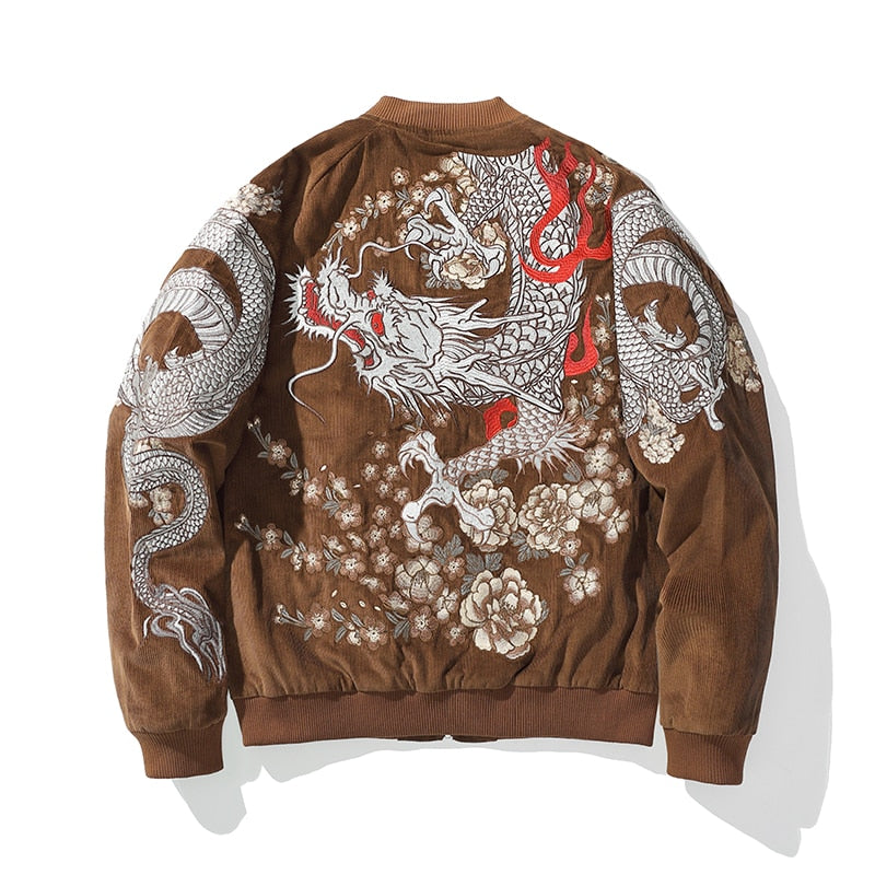 Winter 2022 New Embroidery Dragon And Phoenix Jacket Chinese Style