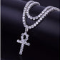 3MM TENNIS CHAIN with ANKH the HOLYGRAIL