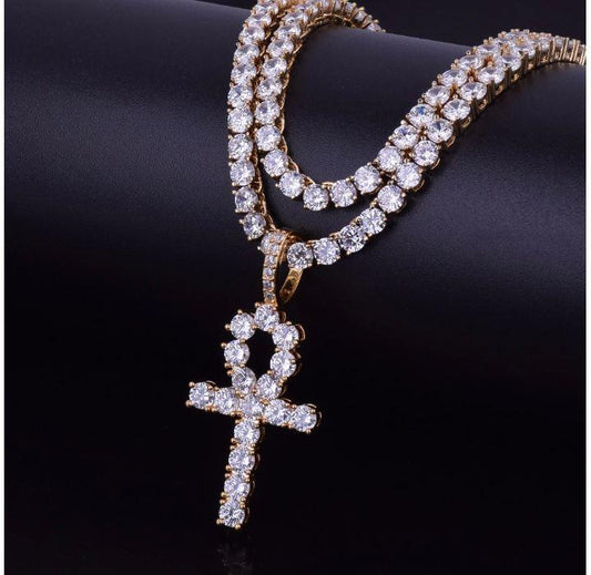 3MM TENNIS CHAIN with ANKH the HOLYGRAIL